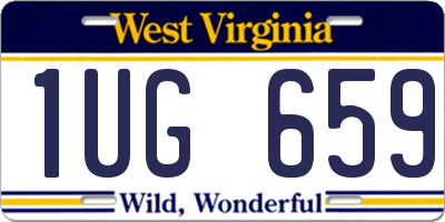 WV license plate 1UG659