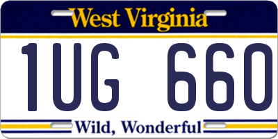 WV license plate 1UG660