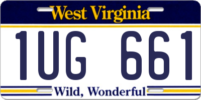 WV license plate 1UG661