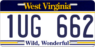 WV license plate 1UG662