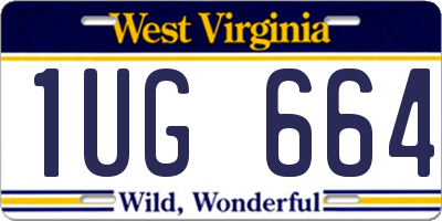 WV license plate 1UG664