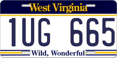 WV license plate 1UG665