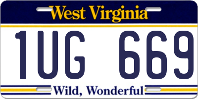 WV license plate 1UG669