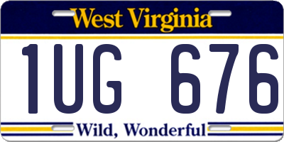 WV license plate 1UG676