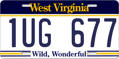 WV license plate 1UG677