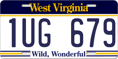 WV license plate 1UG679