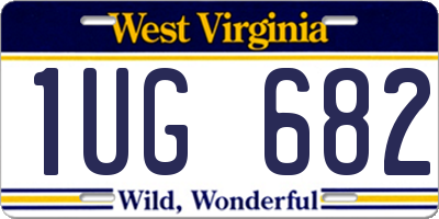 WV license plate 1UG682
