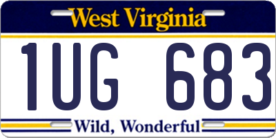 WV license plate 1UG683