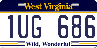 WV license plate 1UG686