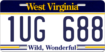 WV license plate 1UG688