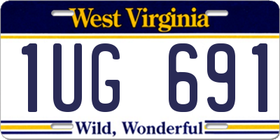 WV license plate 1UG691