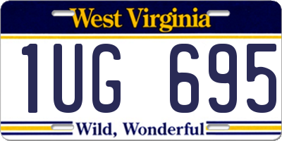 WV license plate 1UG695