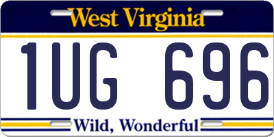 WV license plate 1UG696