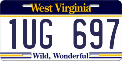 WV license plate 1UG697