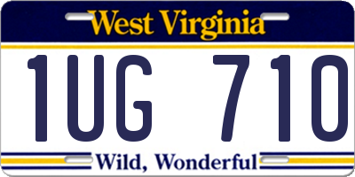 WV license plate 1UG710