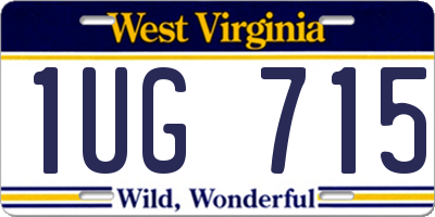 WV license plate 1UG715