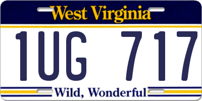 WV license plate 1UG717