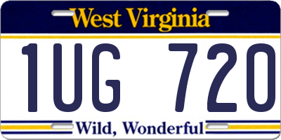 WV license plate 1UG720