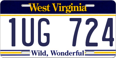 WV license plate 1UG724