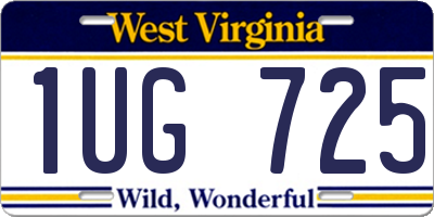 WV license plate 1UG725