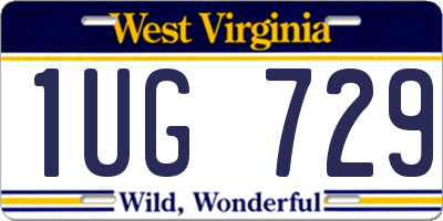 WV license plate 1UG729