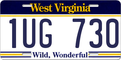 WV license plate 1UG730