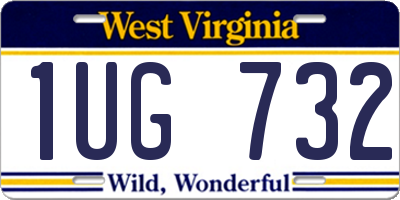 WV license plate 1UG732