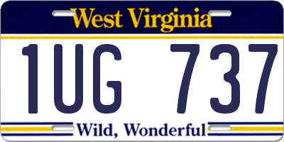 WV license plate 1UG737