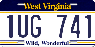 WV license plate 1UG741