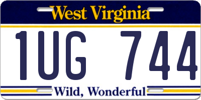 WV license plate 1UG744