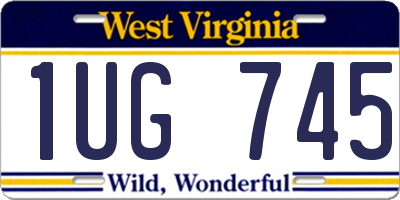 WV license plate 1UG745