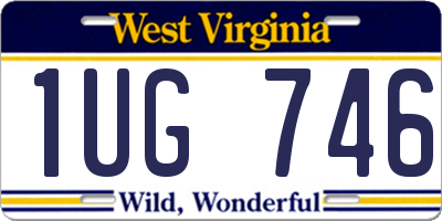 WV license plate 1UG746