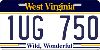 WV license plate 1UG750