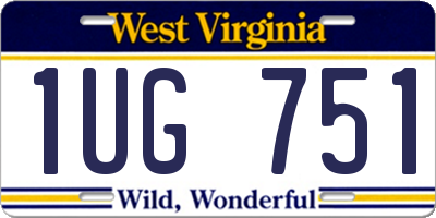 WV license plate 1UG751