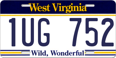 WV license plate 1UG752