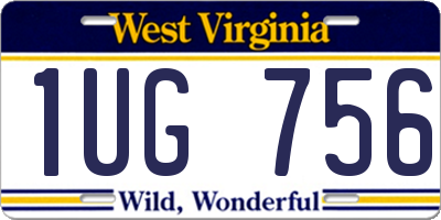 WV license plate 1UG756