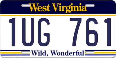 WV license plate 1UG761