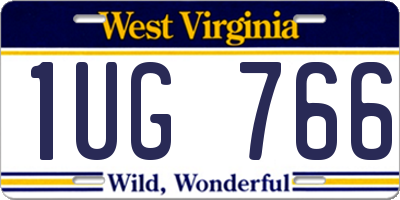 WV license plate 1UG766