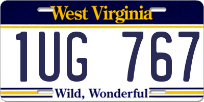WV license plate 1UG767