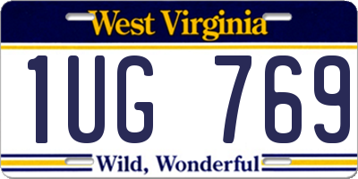 WV license plate 1UG769