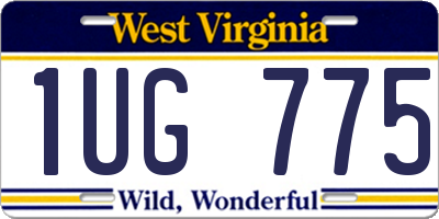 WV license plate 1UG775