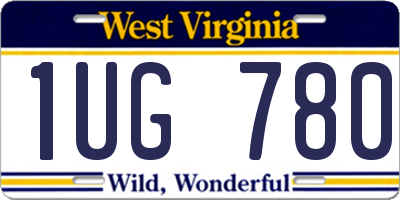 WV license plate 1UG780