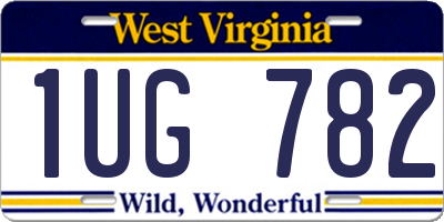 WV license plate 1UG782