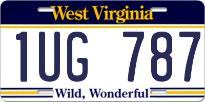 WV license plate 1UG787