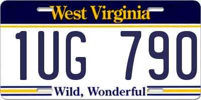 WV license plate 1UG790