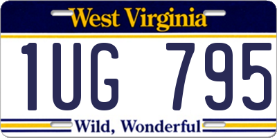 WV license plate 1UG795