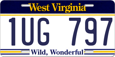 WV license plate 1UG797