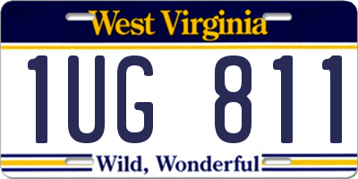 WV license plate 1UG811