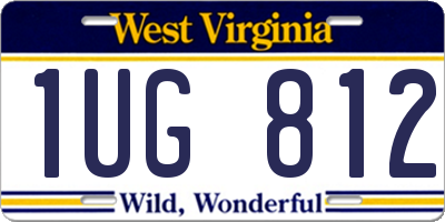 WV license plate 1UG812