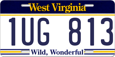 WV license plate 1UG813